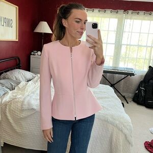 Light pink zip up blazer